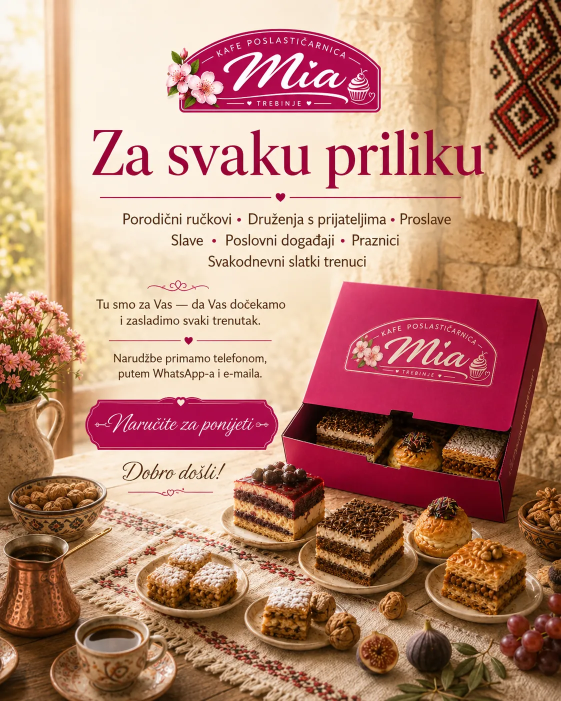 Mia — za svaku priliku: porodični ručkovi, slave, proslave i praznici